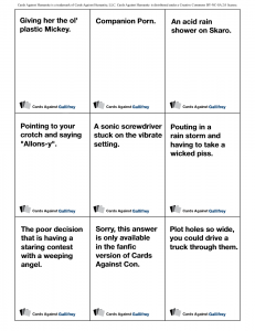 DW cards against humanity