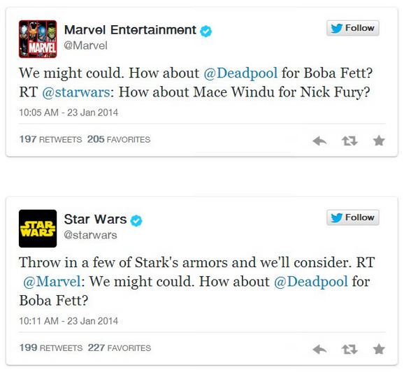 Tweet War Star Wars Marvel 3