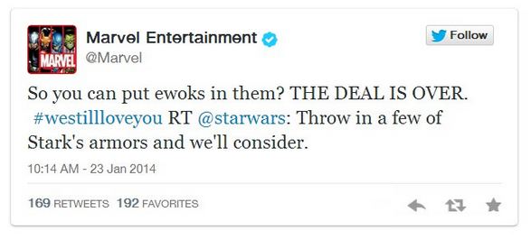 Tweet War Star Wars Marvel 4