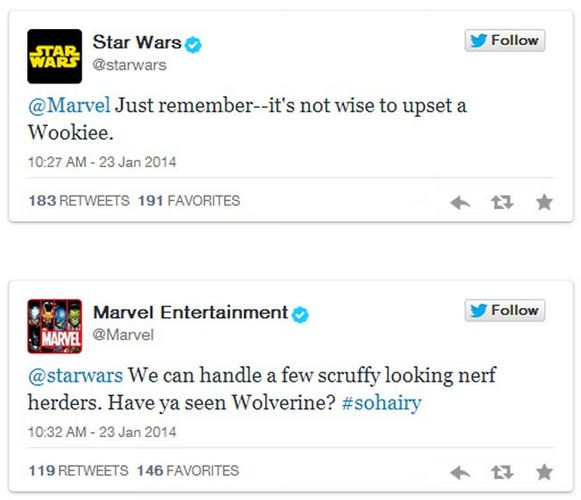 Tweet War Star Wars Marvel 7