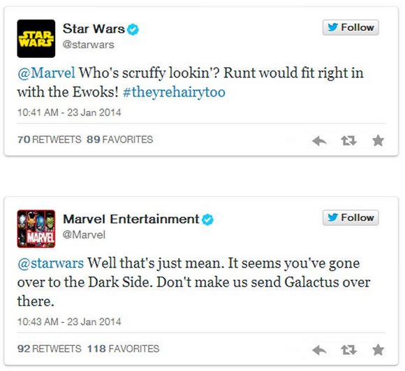 Tweet War Star Wars Marvel 8