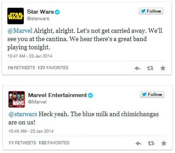 Tweet War Star Wars Marvel 9