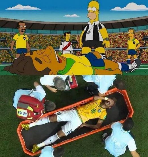 Coupe du Monde Les Simpson ont prévu la blessure de Neymar