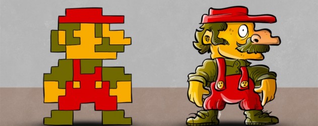 Pixel Interpretation Mario Link Et Samus Dépixélisés
