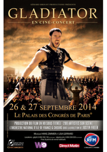 Ciné concert gladiator affiche