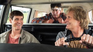 DUMB AND DUMBER TO, from left: Jim Carrey, Rob Riggle, Jeff Daniels, 2014. ph: Hopper